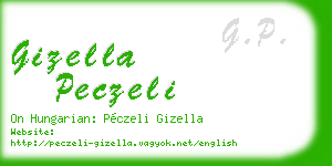 gizella peczeli business card