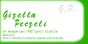 gizella peczeli business card